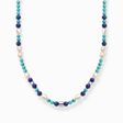 Cha&icirc;ne avec des pierres bleues et perles de la collection Charming Collection dans la boutique en ligne de THOMAS SABO