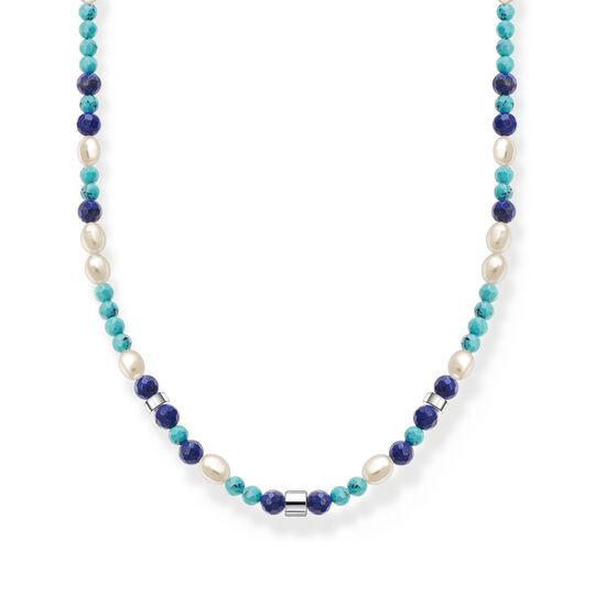 Kette mit blauen Steinen und  Perlen aus der Charming Collection Kollektion im Online Shop von THOMAS SABO