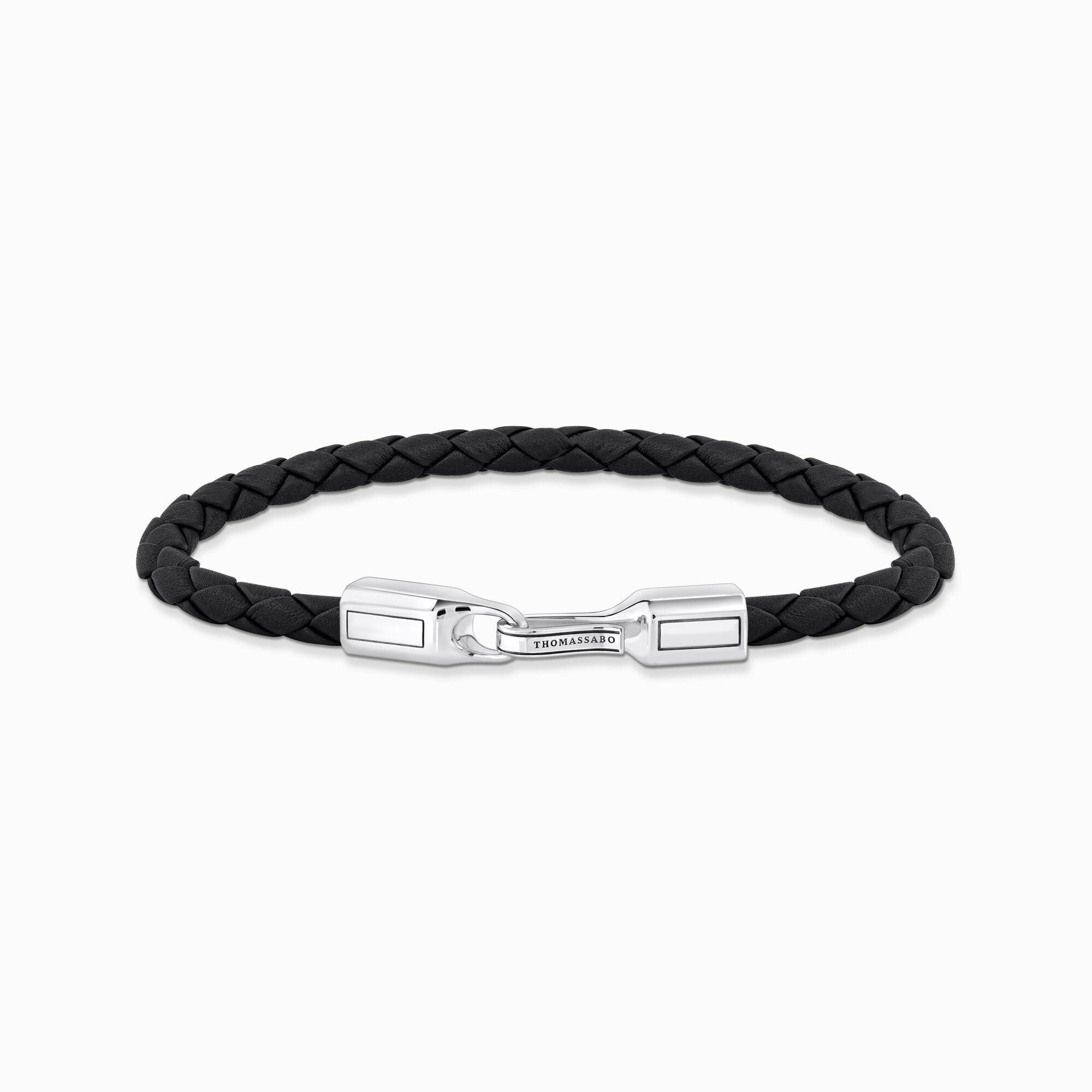 Black leather bracelet from the  collection in the THOMAS SABO online store