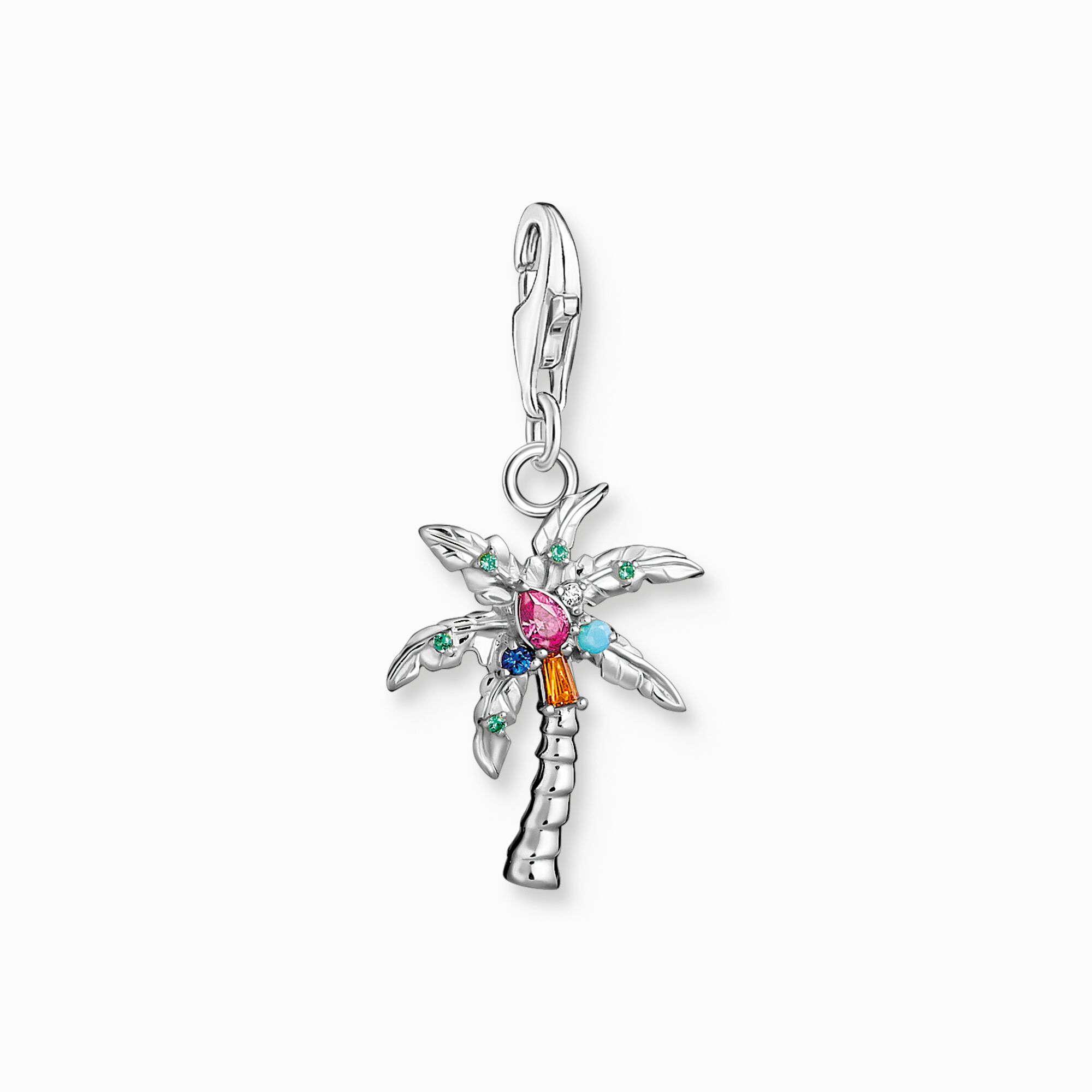 Charm pendant colourful palm tree silver from the Charm Club collection in the THOMAS SABO online store