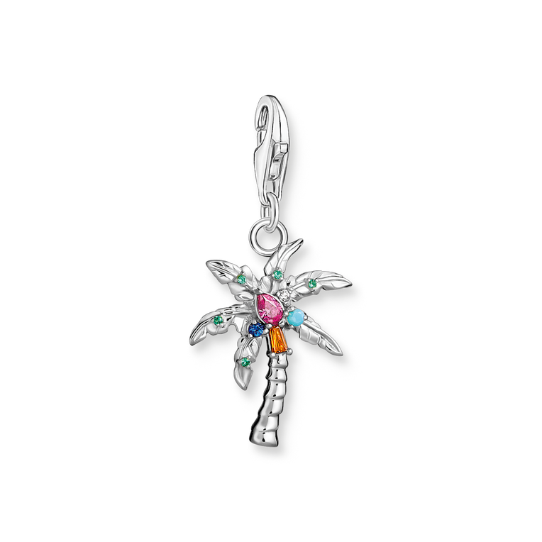 Charm, Silber: Koffer mit Gravuren und Steinen | THOMAS SABO