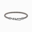 Leather bracelet grey from the  collection in the THOMAS SABO online store