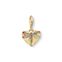 Charm pendant Heart with dragonfly, gold from the Charm Club collection in the THOMAS SABO online store