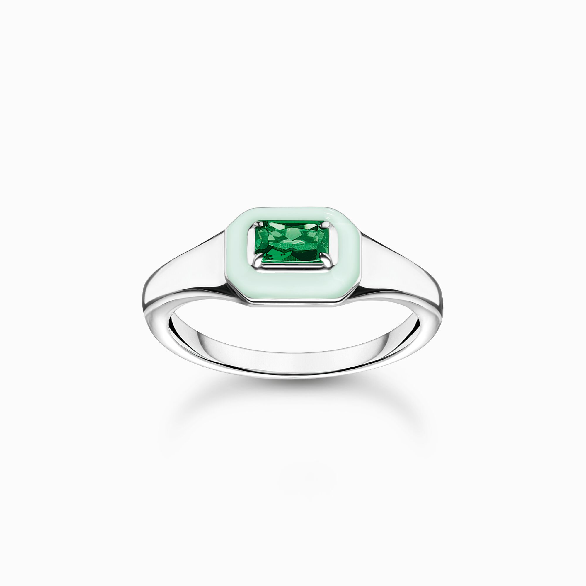 Ring with green stone silver from the Charming Collection collection in the THOMAS SABO online store