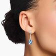 Ohrringe mit aqua und wei&szlig;en Steinen Silber aus der  Kollektion im Online Shop von THOMAS SABO