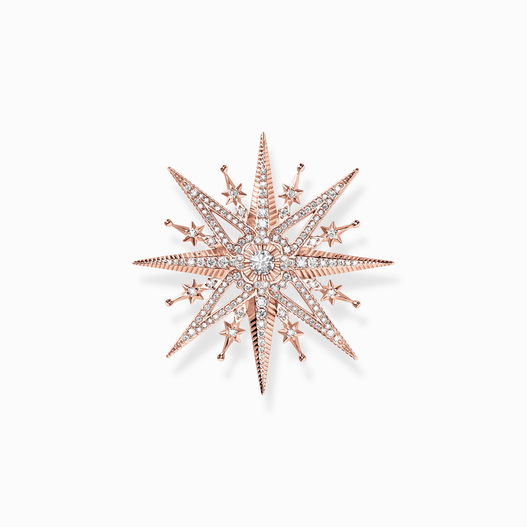 Brooch star with pink stones rose gold from the  collection in the THOMAS SABO online store