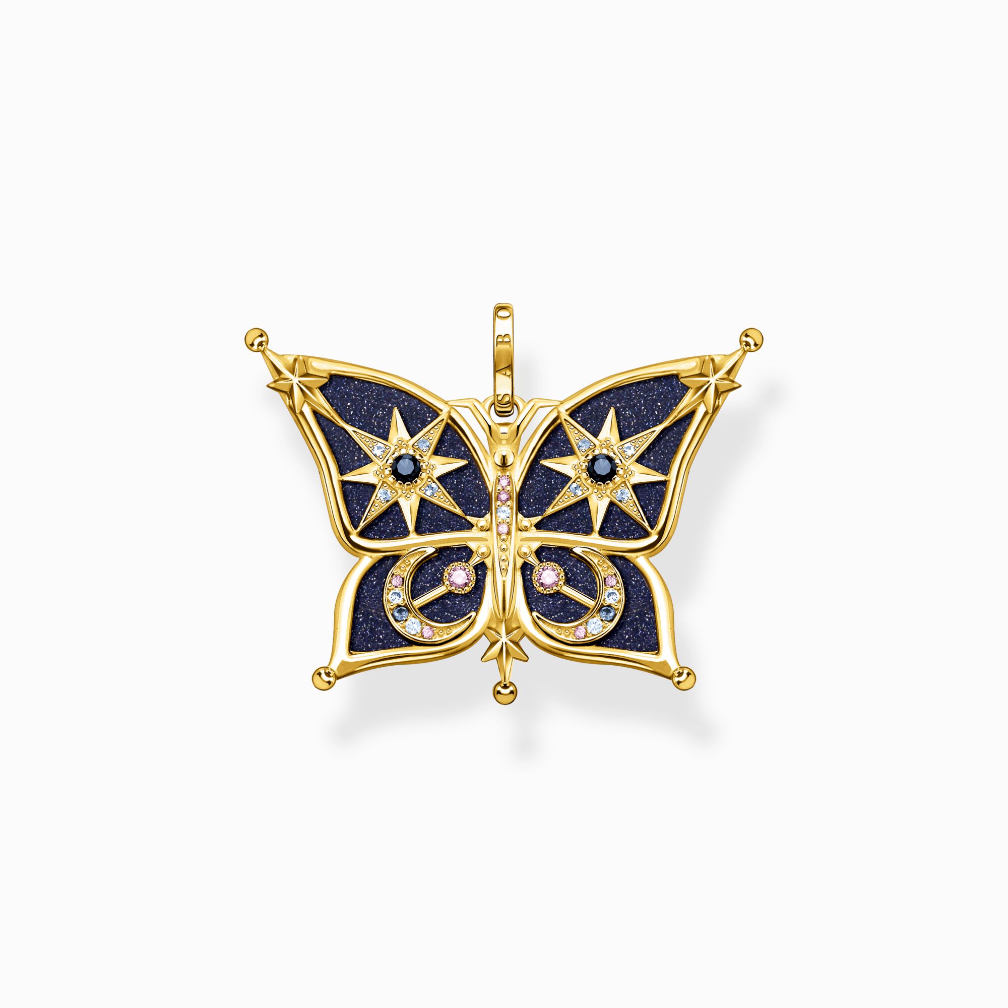 Anh&auml;nger Schmetterling Stern &amp; Mond gold aus der  Kollektion im Online Shop von THOMAS SABO