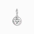 Silver charm pendant with igloo motif, engraving and stones from the Charm Club collection in the THOMAS SABO online store