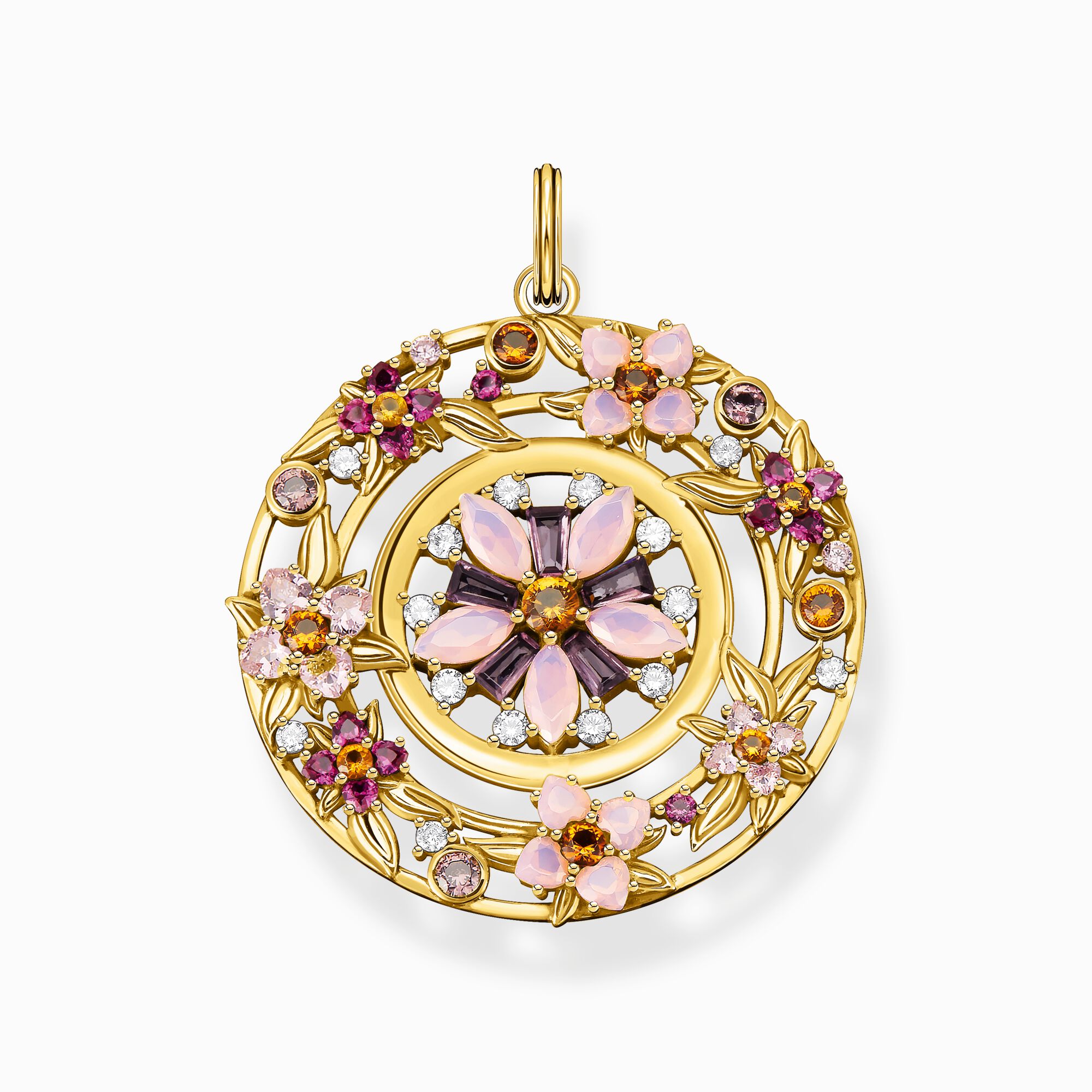 Colgante amuleto flores piedras de colores oro de la colección  en la tienda online de THOMAS SABO