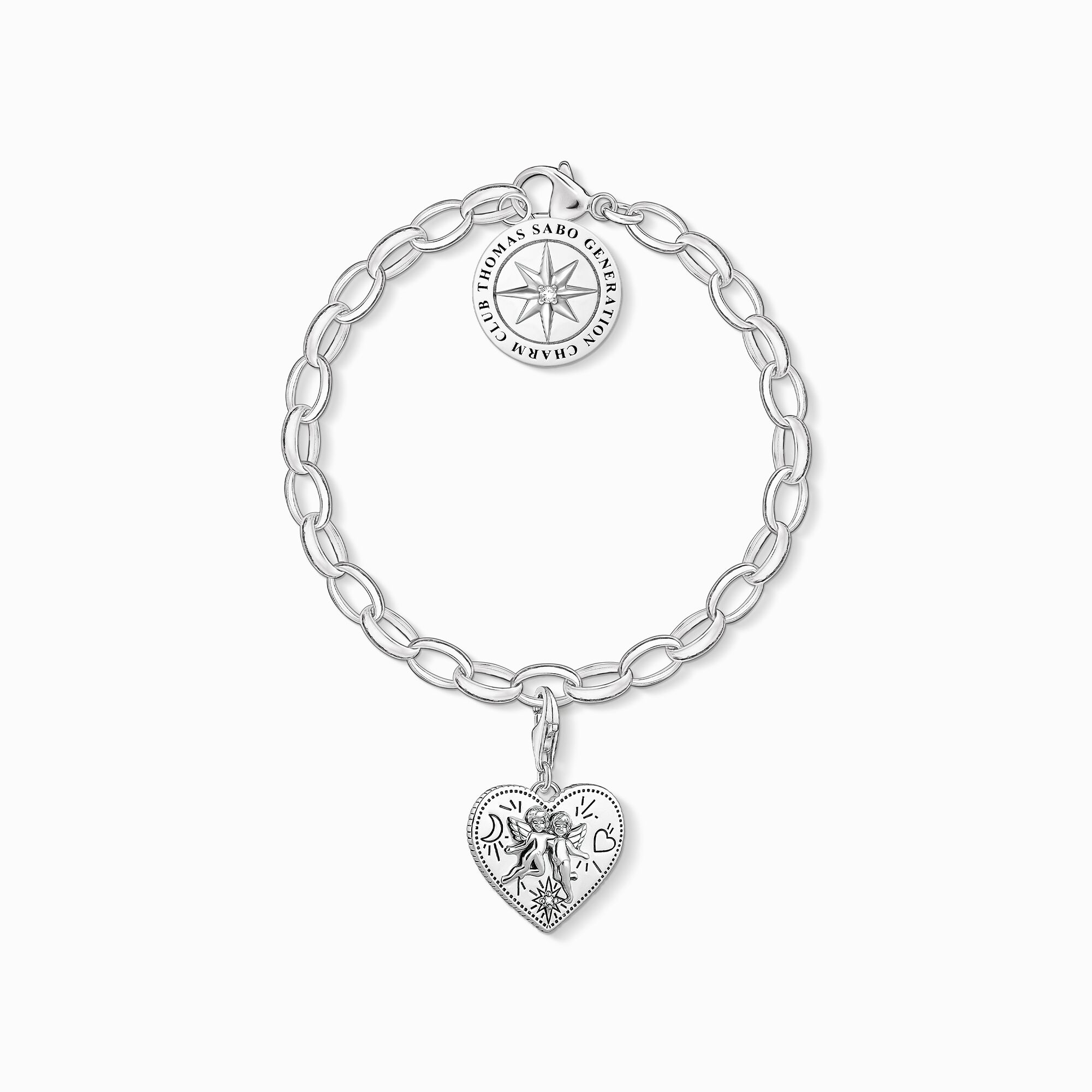 Charm bracelet with pendant angel silver from the Charm Club collection in the THOMAS SABO online store