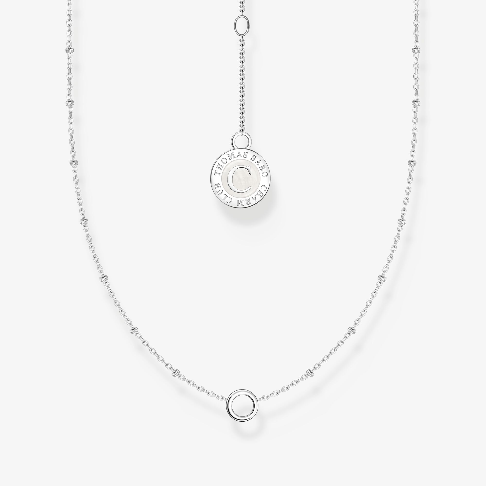 THOMAS SABO Member Charm-Kette mit Kugeln und Charmista Coin Silber, Sterlingsilber, Größe: 45 cm, Damen