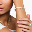 Bracelet with white pearls and green stone from the Charming Collection collection in the THOMAS SABO online store