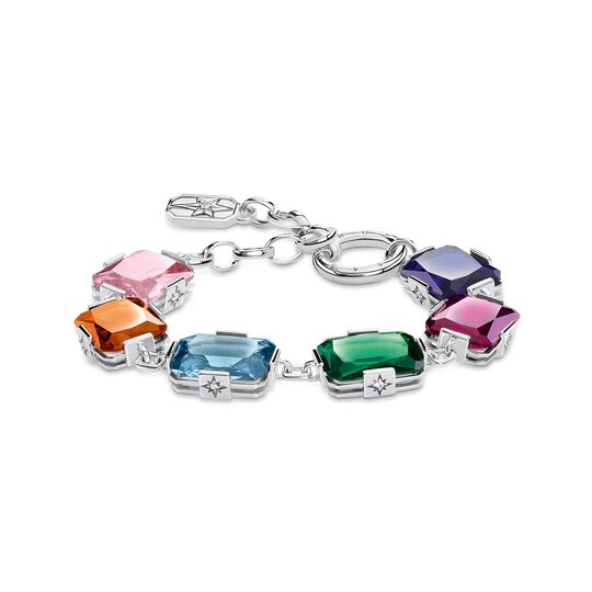 Bracelet large colourful stones, silver from the  collection in the THOMAS SABO online store