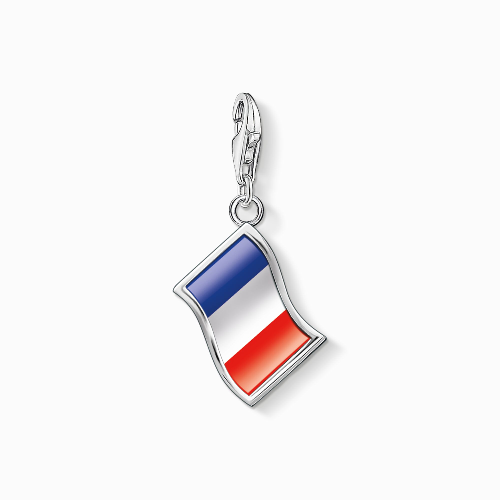 Silver charm pendant in french national flag design from the Charm Club collection in the THOMAS SABO online store