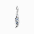 Charm pendant phoenix feather with blue stones silver from the Charm Club collection in the THOMAS SABO online store