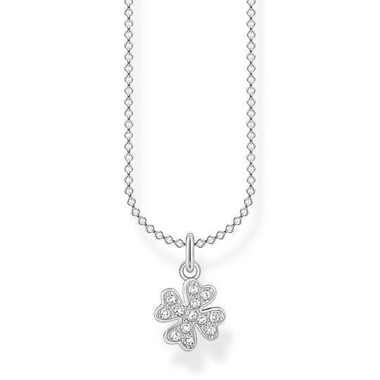 Necklace cloverleaf pav&eacute; silver from the Charming Collection collection in the THOMAS SABO online store