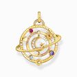 Yellow-gold plated pendant with planetary ring and various stones from the  collection in the THOMAS SABO online store