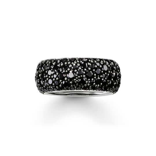 Band Ring Black Crushed Pave Tr2031 643 11 Thomas Sabo