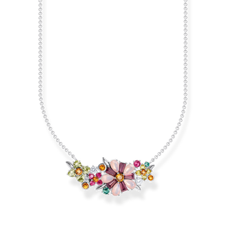Necklace flowers colourful stones silver from the  collection in the THOMAS SABO online store