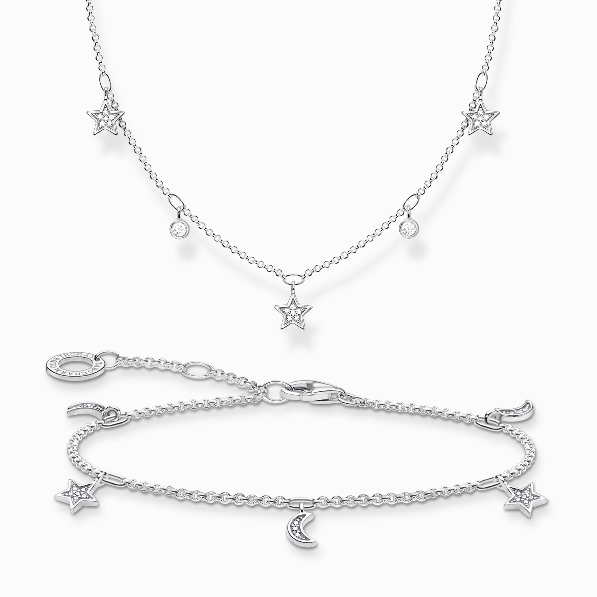 Jewellery set moon &amp; stars silver from the  collection in the THOMAS SABO online store