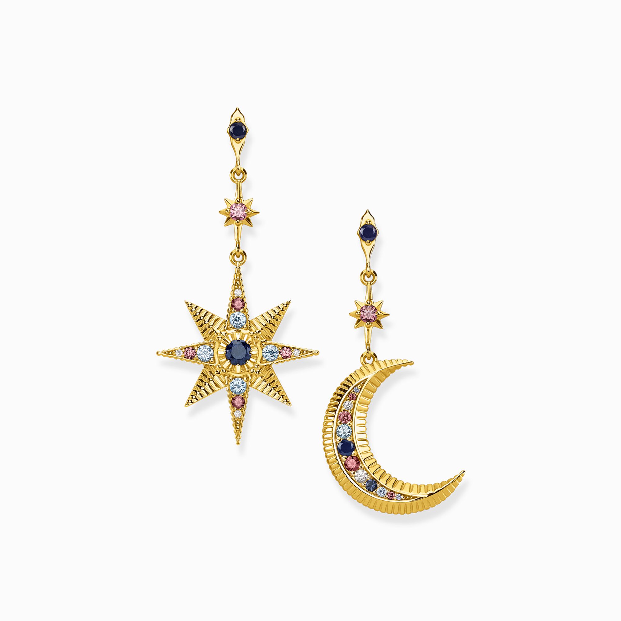 star Earrings moon and THOMAS royalty | SABO