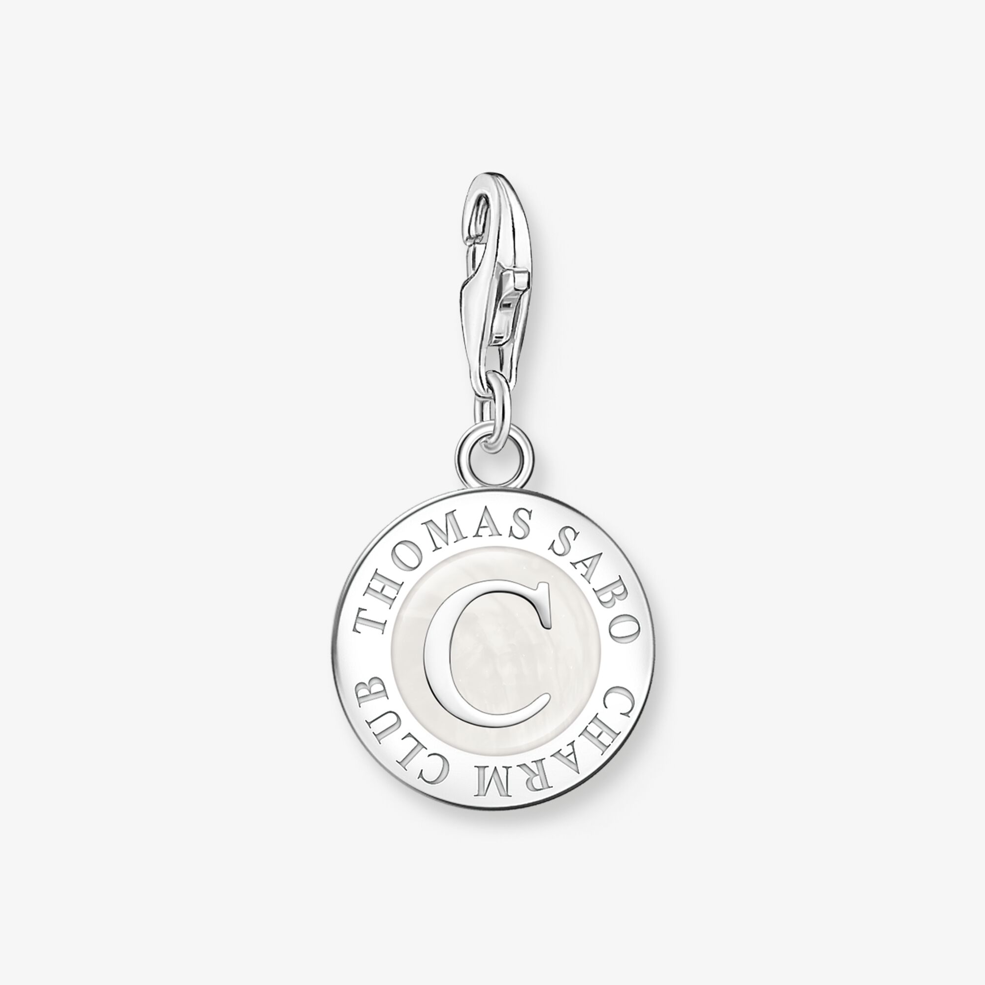 THOMAS SABO Charm mit weißem Coin Silber, Sterlingsilber, Größe: one size, Damen