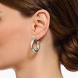 Silver medium chunky hoop earrings from the  collection in the THOMAS SABO online store