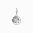 Silver charm pendant with igloo motif, engraving and stones from the Charm Club collection in the THOMAS SABO online store