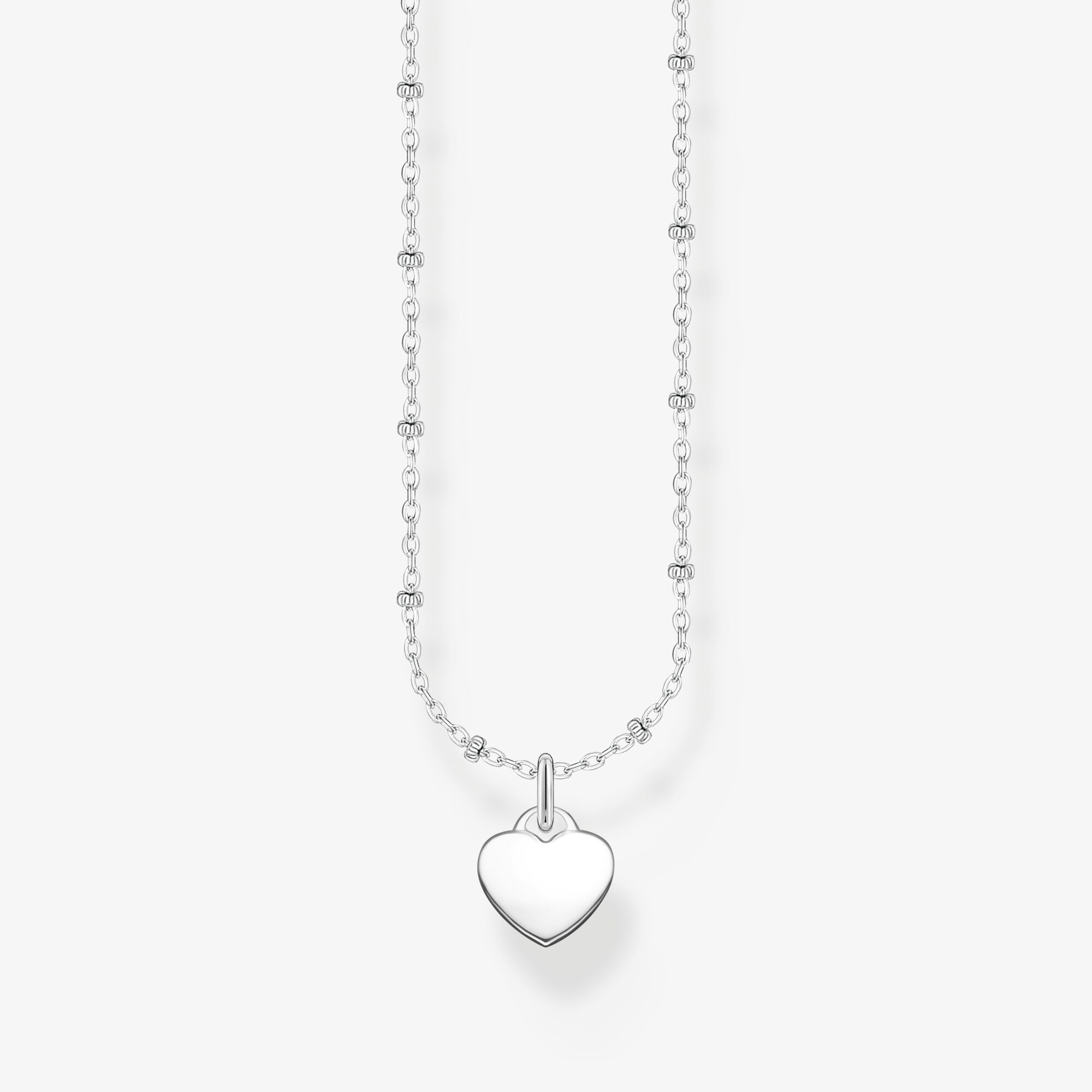 THOMAS SABO Kette mit Herz-Anhänger Silber, Sterlingsilber, Größe: 45 cm, Damen