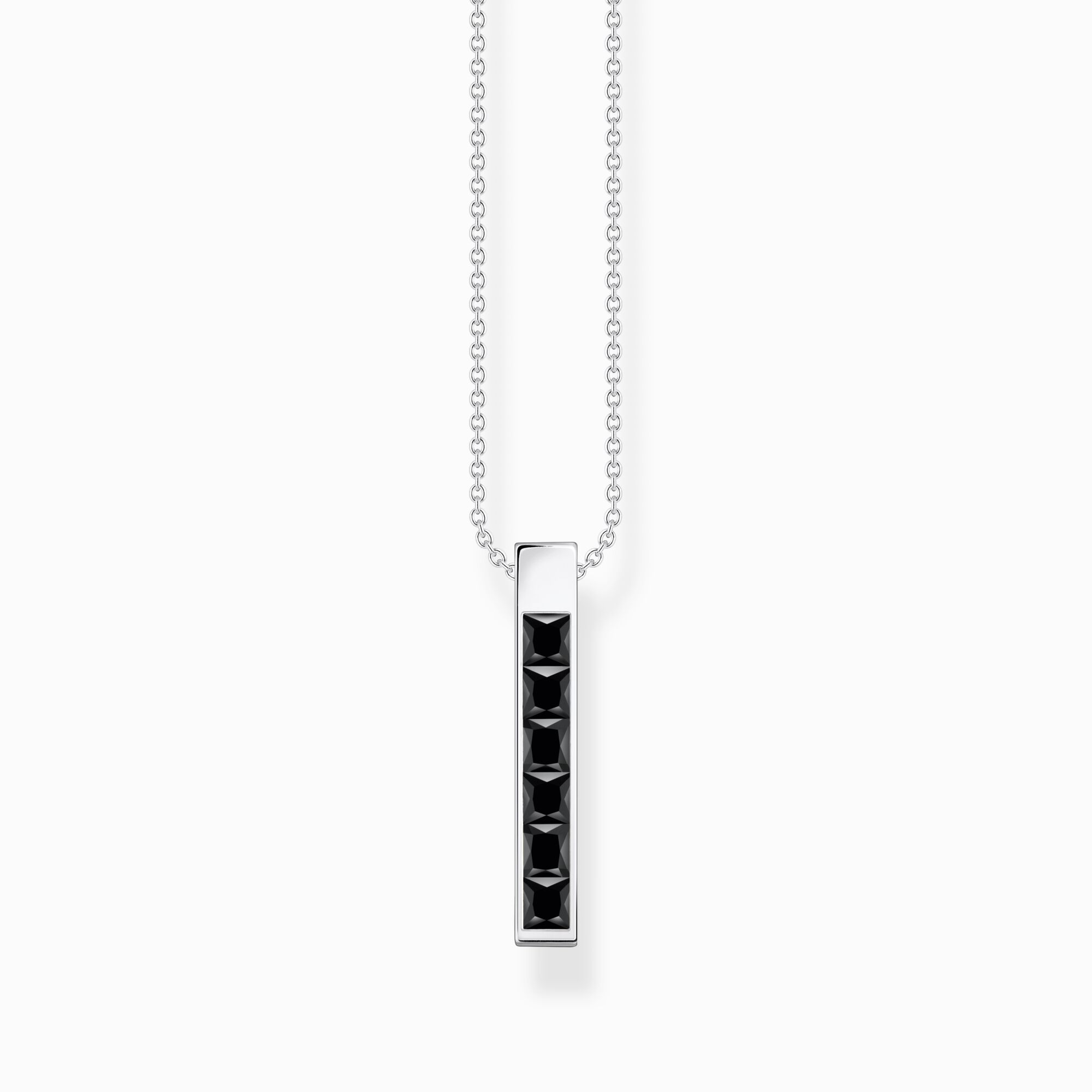 Necklace with black stones silver from the  collection in the THOMAS SABO online store