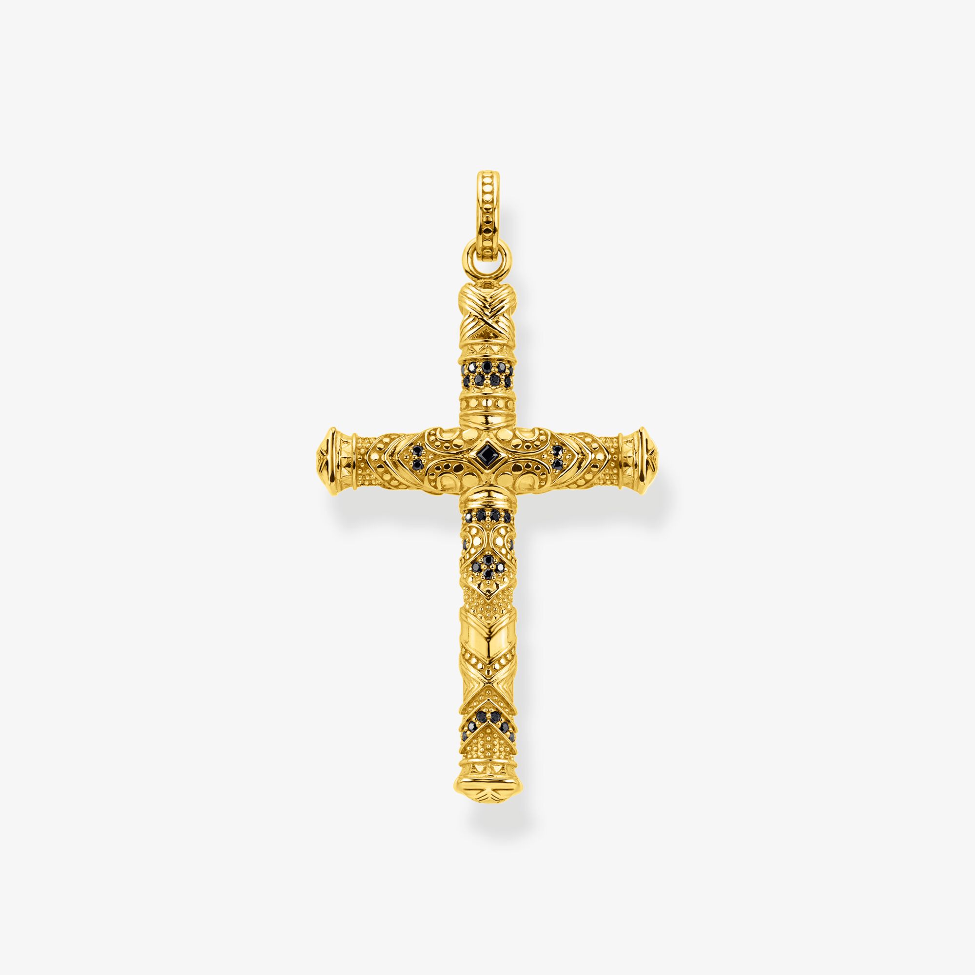 THOMAS SABO Pendentif croix or, Argent sterling doré or jaune, Taille: one size, Unisex