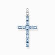 Anh&auml;nger Kreuz mit aqua Steinen Silber aus der  Kollektion im Online Shop von THOMAS SABO