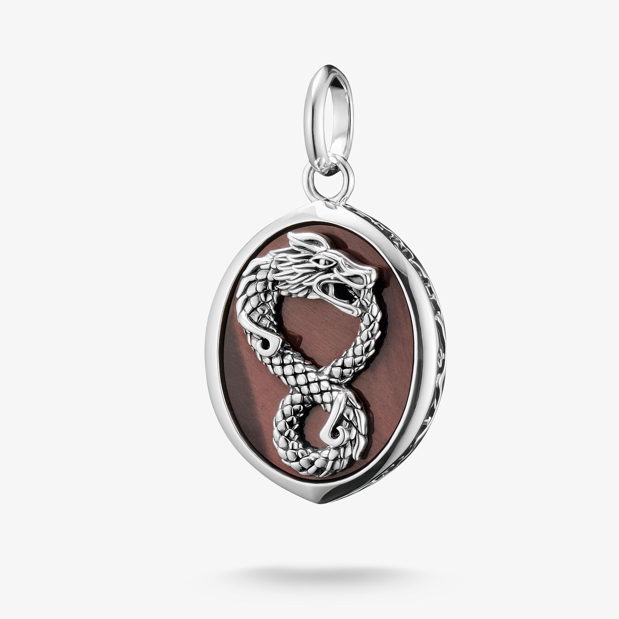 THOMAS SABO Anhänger Drache mit rotem Tigerauge Silber, Sterlingsilber, Größe: one size, Unisex