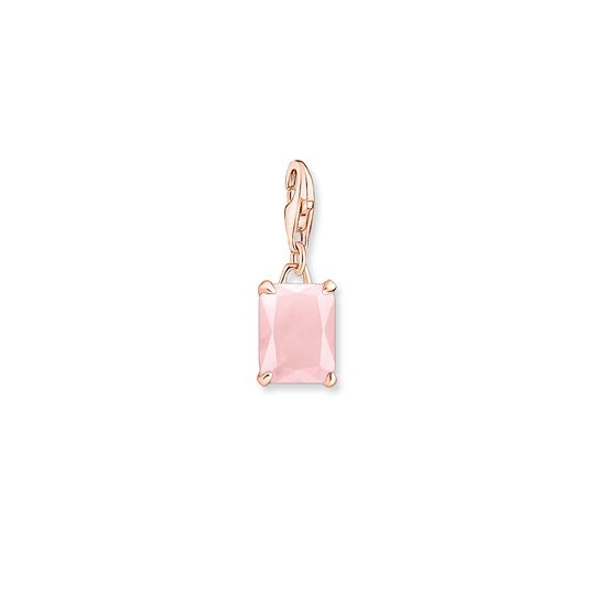 Charm pendant large pink stone from the  collection in the THOMAS SABO online store