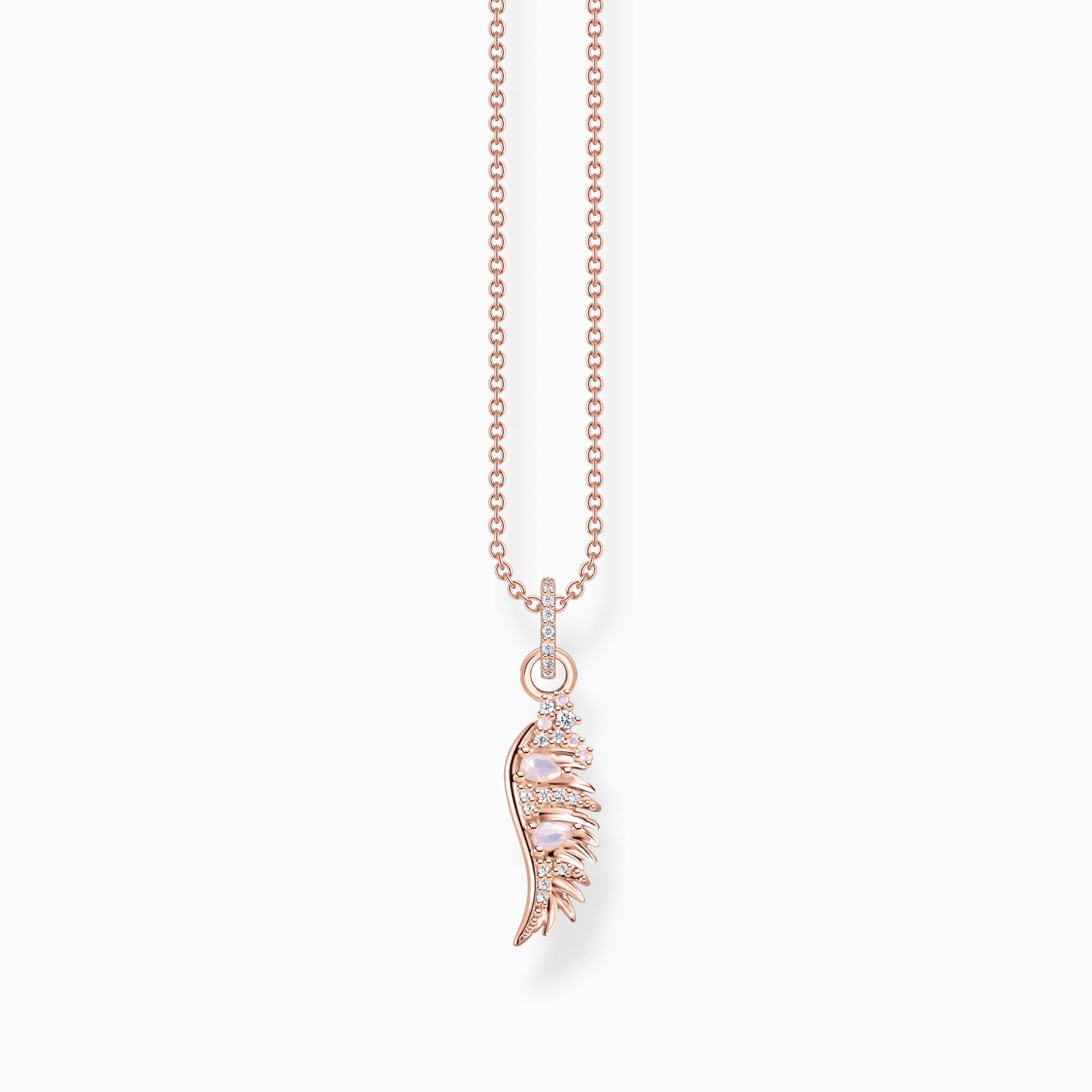 Necklace phoenix wing with pink stones rose gold from the  collection in the THOMAS SABO online store