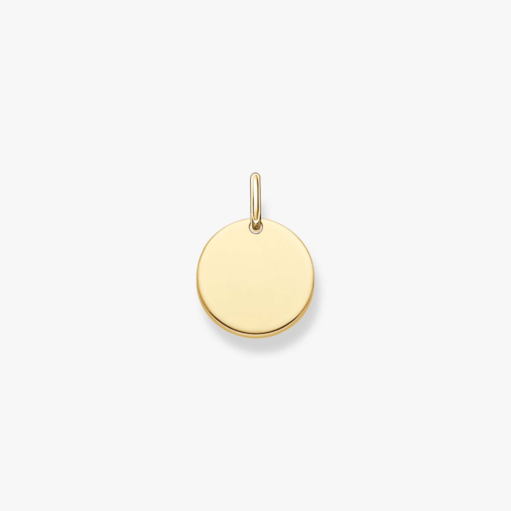 THOMAS SABO Pendentif médaille petite or, Argent sterling doré or jaune, Taille: one size, femme