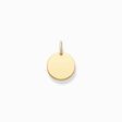 Pendant disc small gold from the  collection in the THOMAS SABO online store