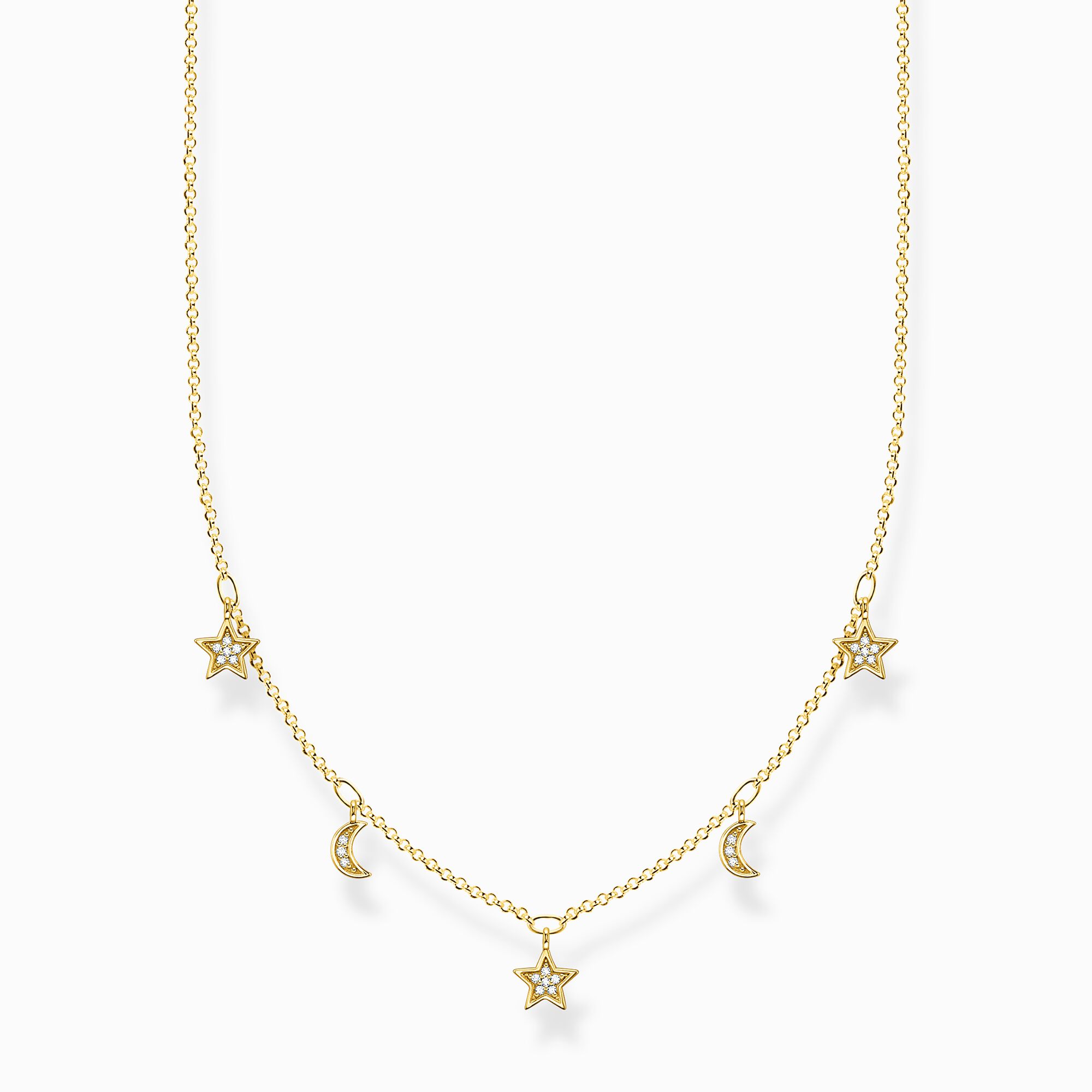 Necklace crescent moons and stars from the Charming Collection collection in the THOMAS SABO online store
