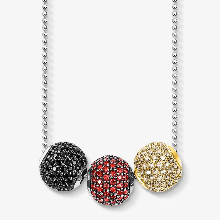 THOMAS SABO Chaîne Allemagne, Argent sterling doré or jaune, Taille: 42 cm, femme