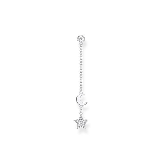 Single earring star and moon silver from the Charming Collection collection in the THOMAS SABO online store