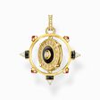 Anh&auml;nger drehbar mit schwarzem Onyx und wei&szlig;en Steinen vergoldet aus der  Kollektion im Online Shop von THOMAS SABO