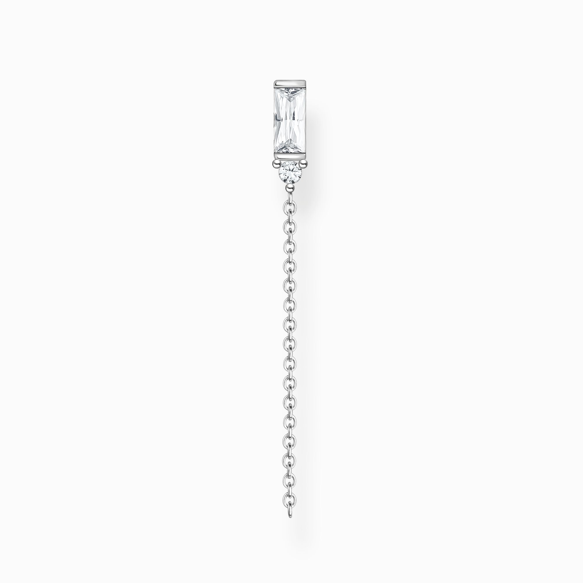 Single earring white stone silver from the Charming Collection collection in the THOMAS SABO online store