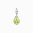 Charm pendant alien with yellow cold enamel and green zirconia silver from the Charm Club collection in the THOMAS SABO online store