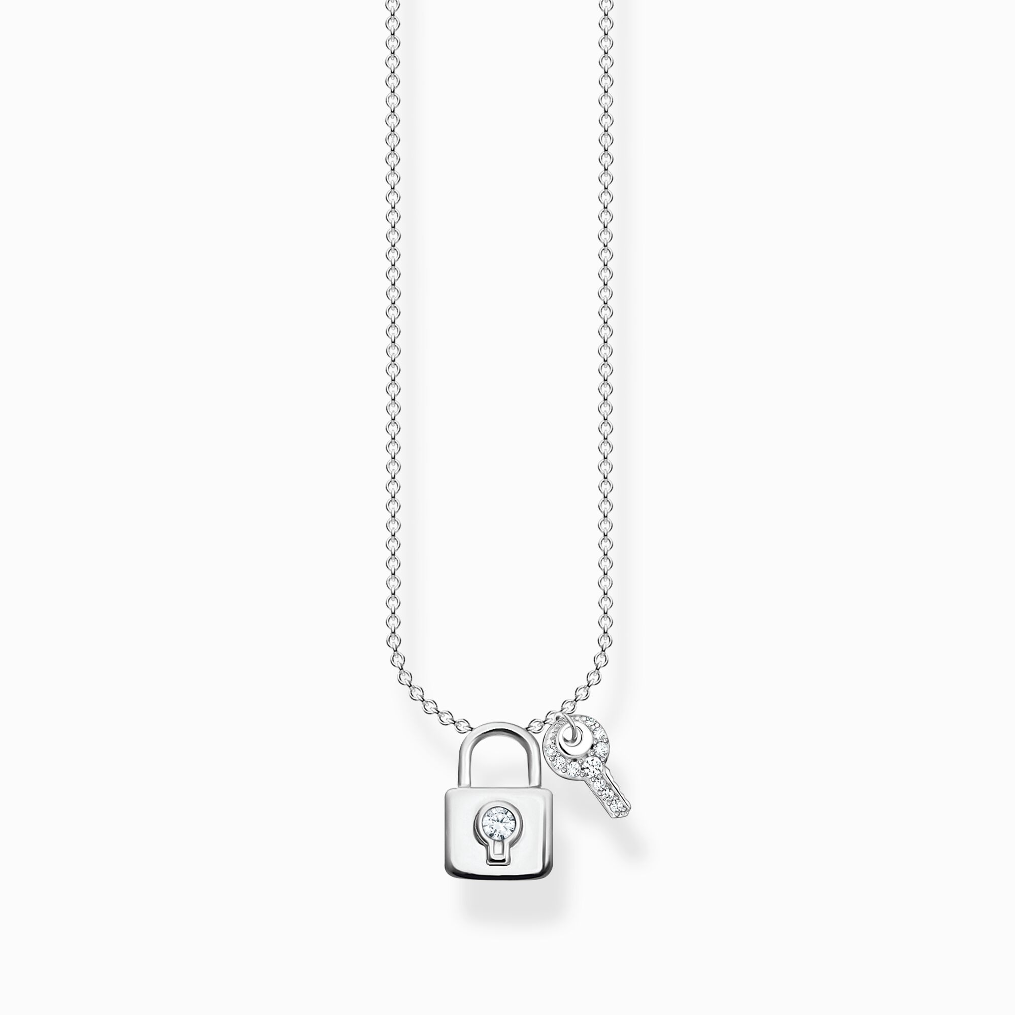 Necklace lock with key silver from the Charming Collection collection in the THOMAS SABO online store