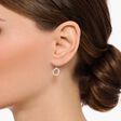 Pendants d&rsquo;oreilles de forme circulaire orn&eacute;s de gemmes blanches, argent de la collection  dans la boutique en ligne de THOMAS SABO