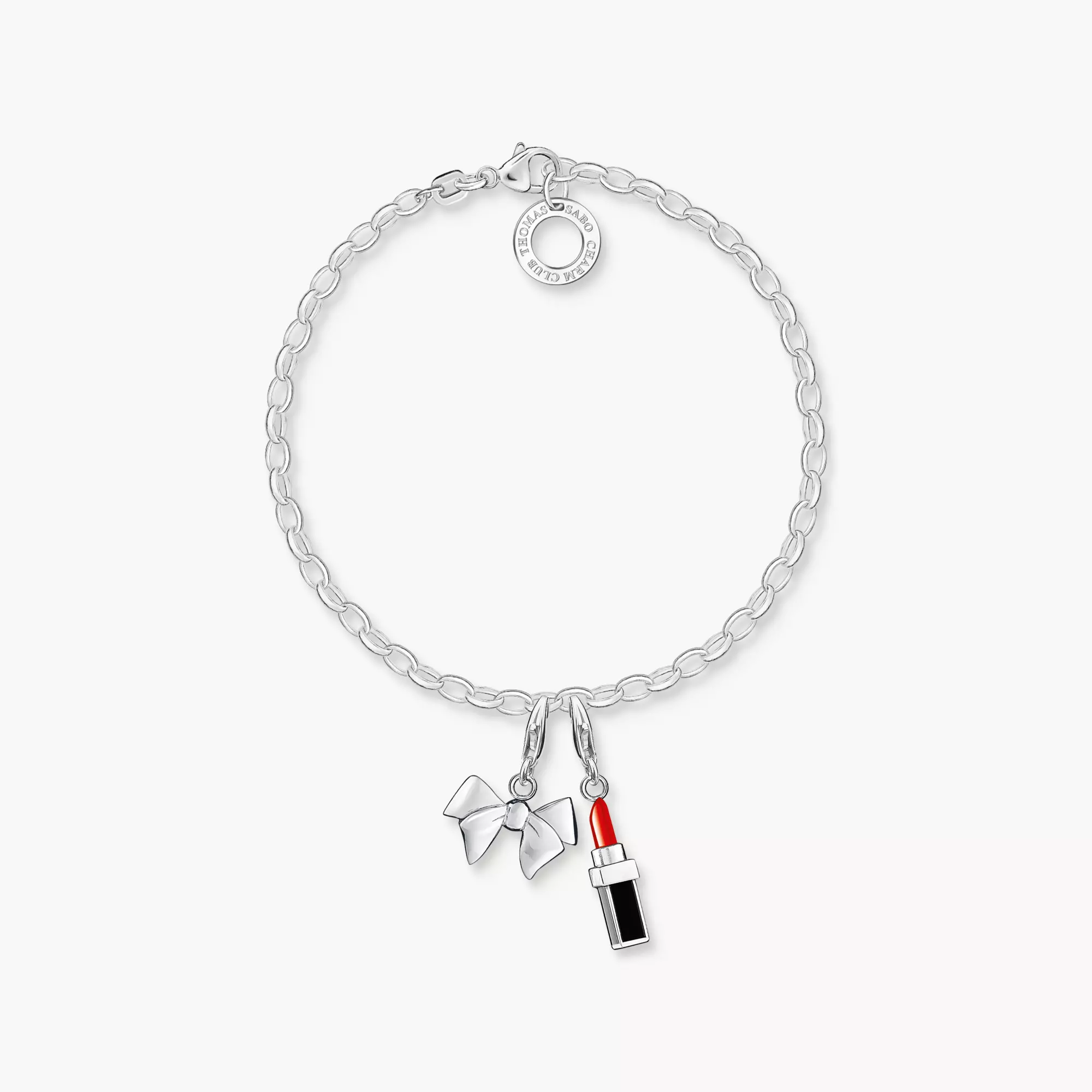 Thomas Sabo Charm Club Grey Pearl Pink Charm Bracelet X0188-581-7