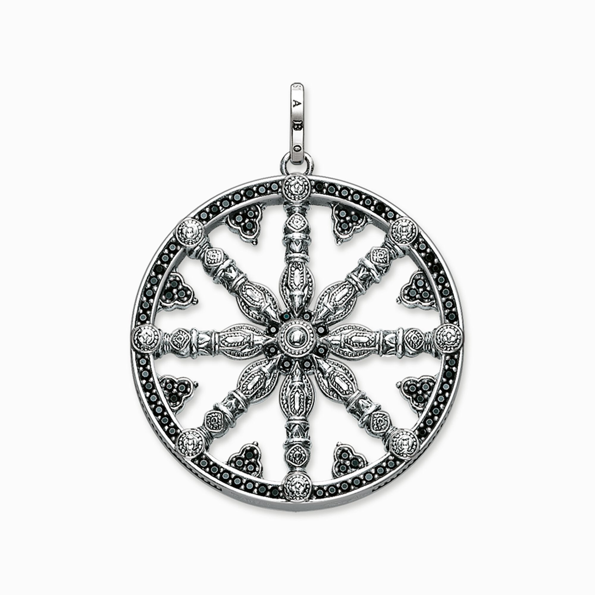 Pendant Karma Wheel pav&eacute; from the Karma Beads collection in the THOMAS SABO online store