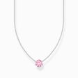 silver necklace with pink zirconia pendant from the  collection in the THOMAS SABO online store