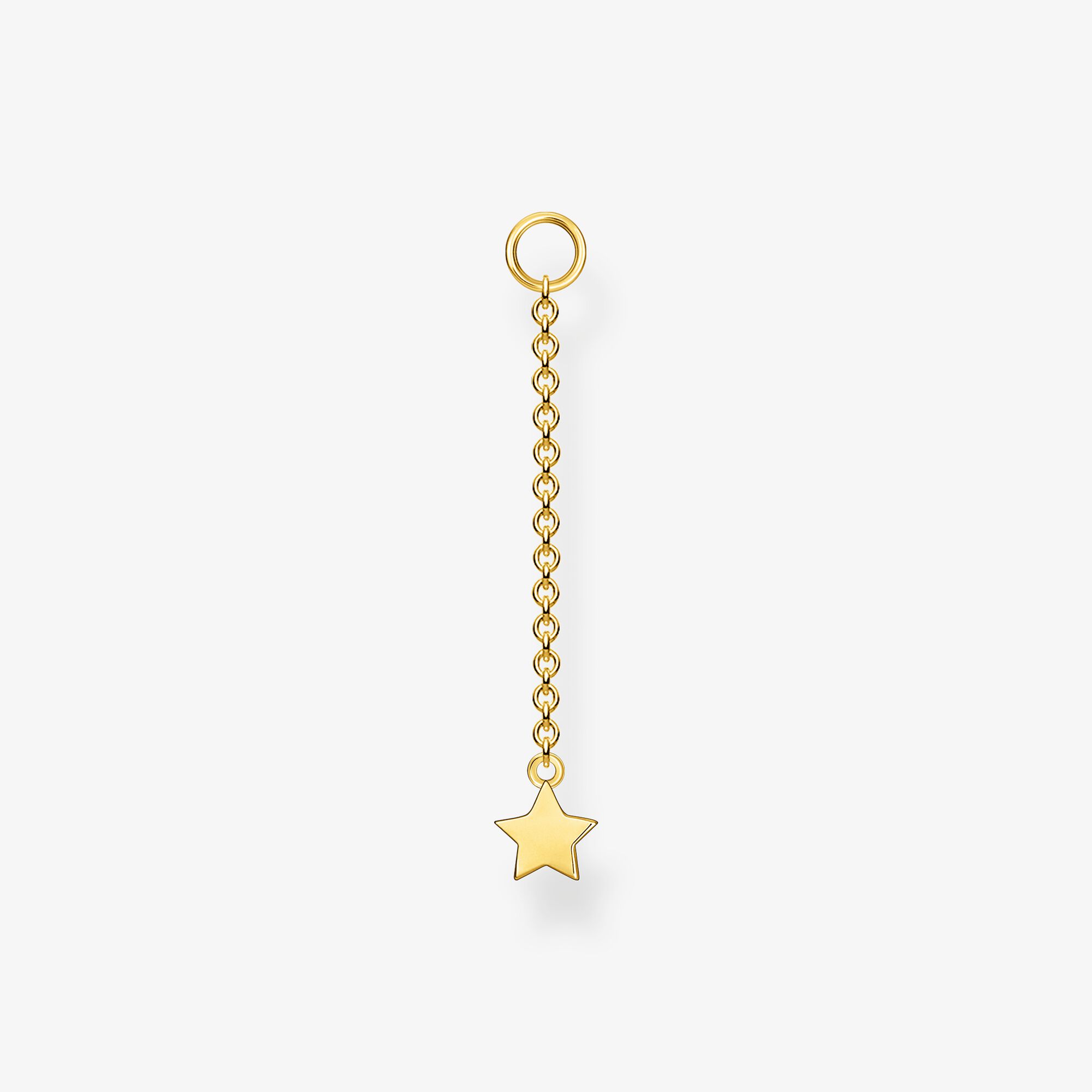 THOMAS SABO Pendentif pour boucle d'oreille unique étoile or Argent sterling doré or jaune, Taille: one size, pour femme