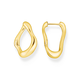 Gold-plated small hoop earrings Natural Beauty from the  collection in the THOMAS SABO online store